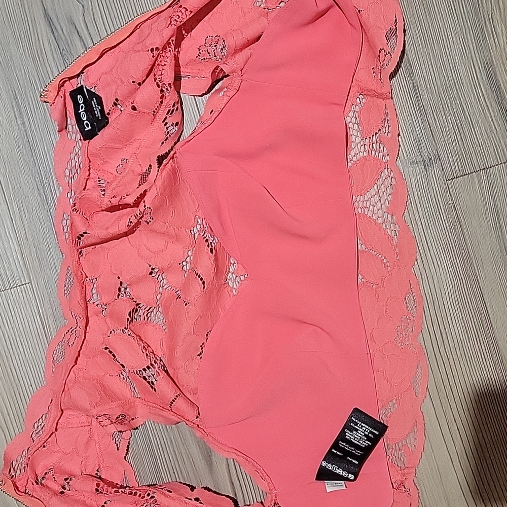 Bebe Lace Skirt & Top Coral - Picture 8 of 12